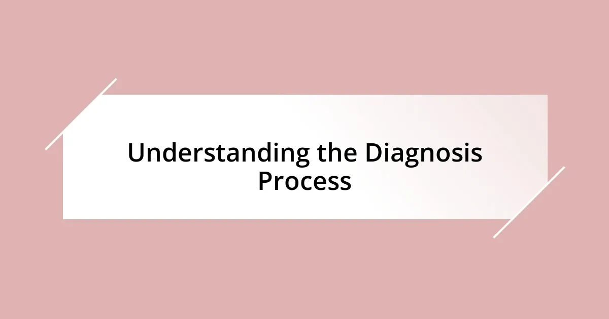 Understanding the Diagnosis Process