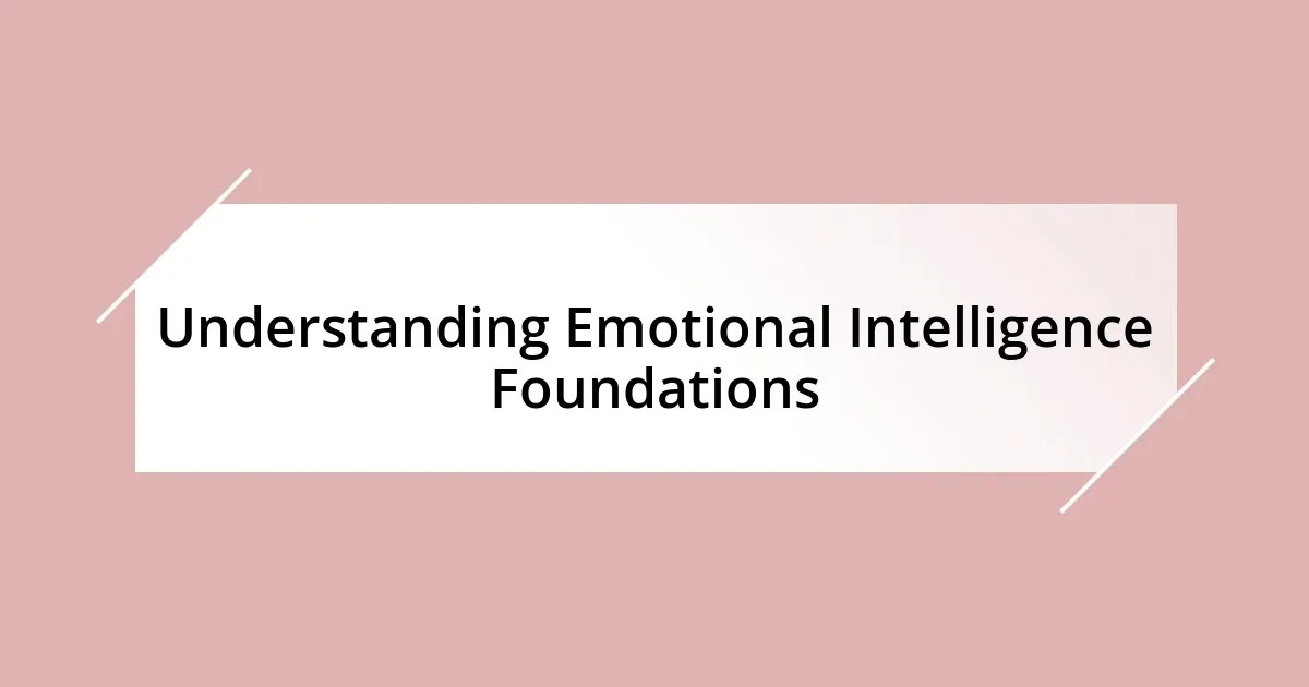 Understanding Emotional Intelligence Foundations